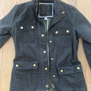 J. Crew Women's  Olive/ Army Green Jacket with gold buttons